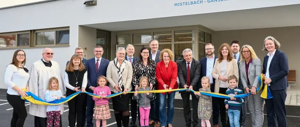 Betriebliche Kinderbetreuungseinrichtung am LK Mistelbach-Gänserndorf nach Neubau eröffnet