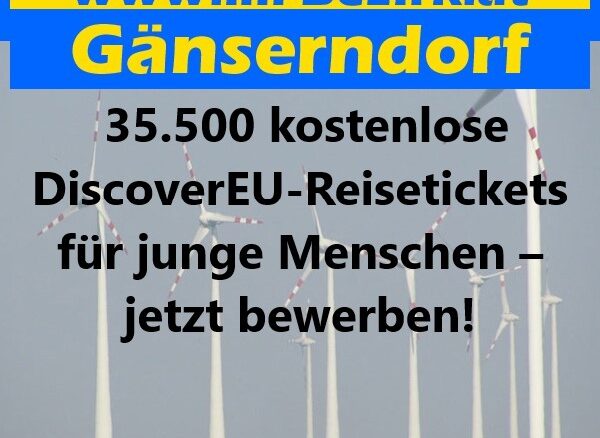 35.500 kostenlose DiscoverEU-Reisetickets für junge Menschen – jetzt bewerben!