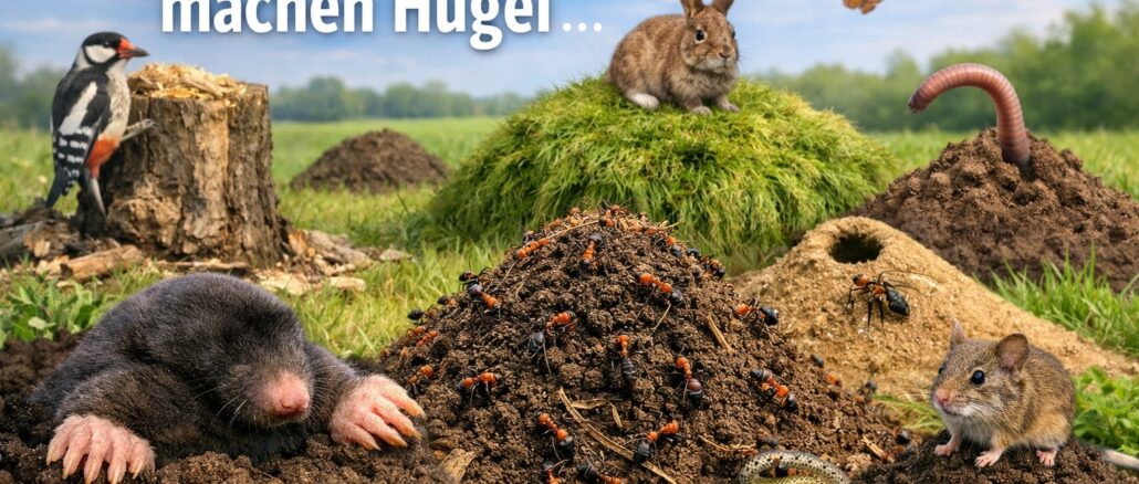 Nicht nur Maulwürfe machen Hügel …