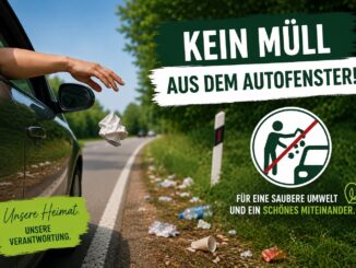 Kein Müll aus dem Autofenster
