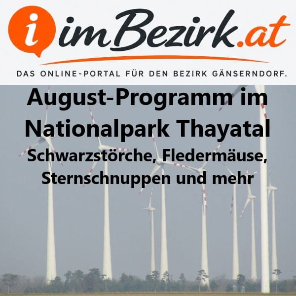 August-Programm im Nationalpark Thayatal