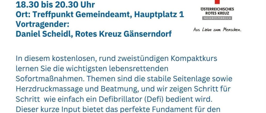 Erste-Hilfe-Kompaktkurs in Groß-Schweinbarth
