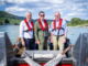 Landesrat Anton Kasser, Bundesminister Peter Hanke und LH-Stellvertreter Stephan Pernkopf bei der Bootsbefahrung auf der Donau (v.l.n.r.). © NLK Khittl