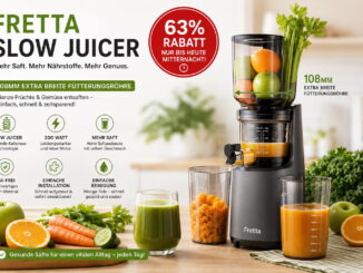 Fretta Slow Juicer im Test – Heute noch 63 % Rabatt auf den beliebten Kaltentsafter