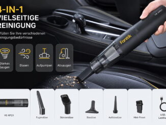 Fanttik Slim V8 APEX Akku-Autostaubsauger beim Reinigen eines Autositzes